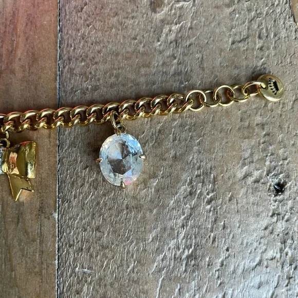 Juicy Couture Love Gold Bracelet with Crystal Charms - Picture 5 of 6